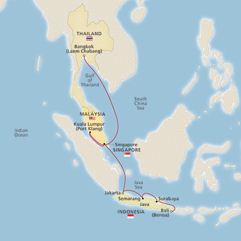 Bangkok, Bali & Beyond map