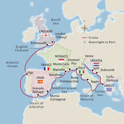 Iberian & Mediterranean Odyssey map