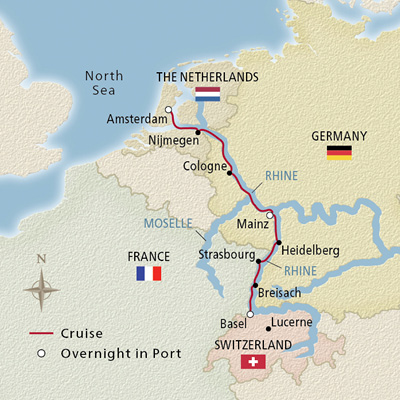 Treasures of the Rhine map