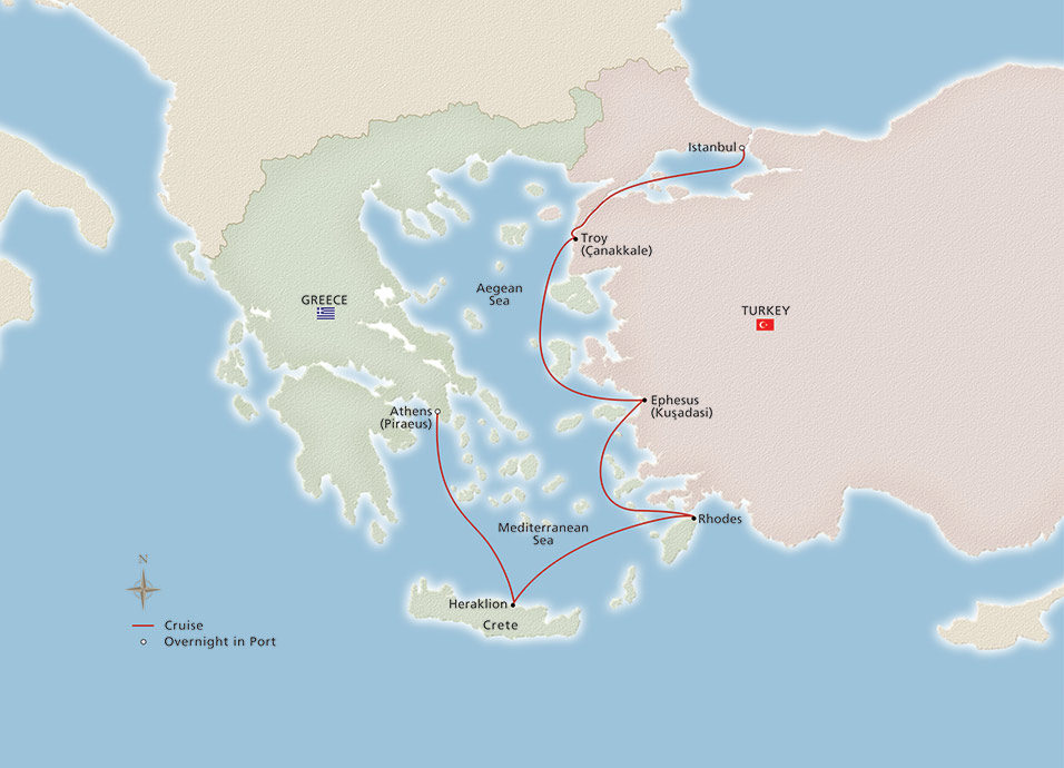 Ancient Mediterranean Treasures Map