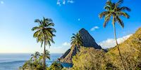 One of the Pitons mountains in St. Lucia