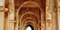 Arches of the Hassan II Mosque in Casablanca, Morocco